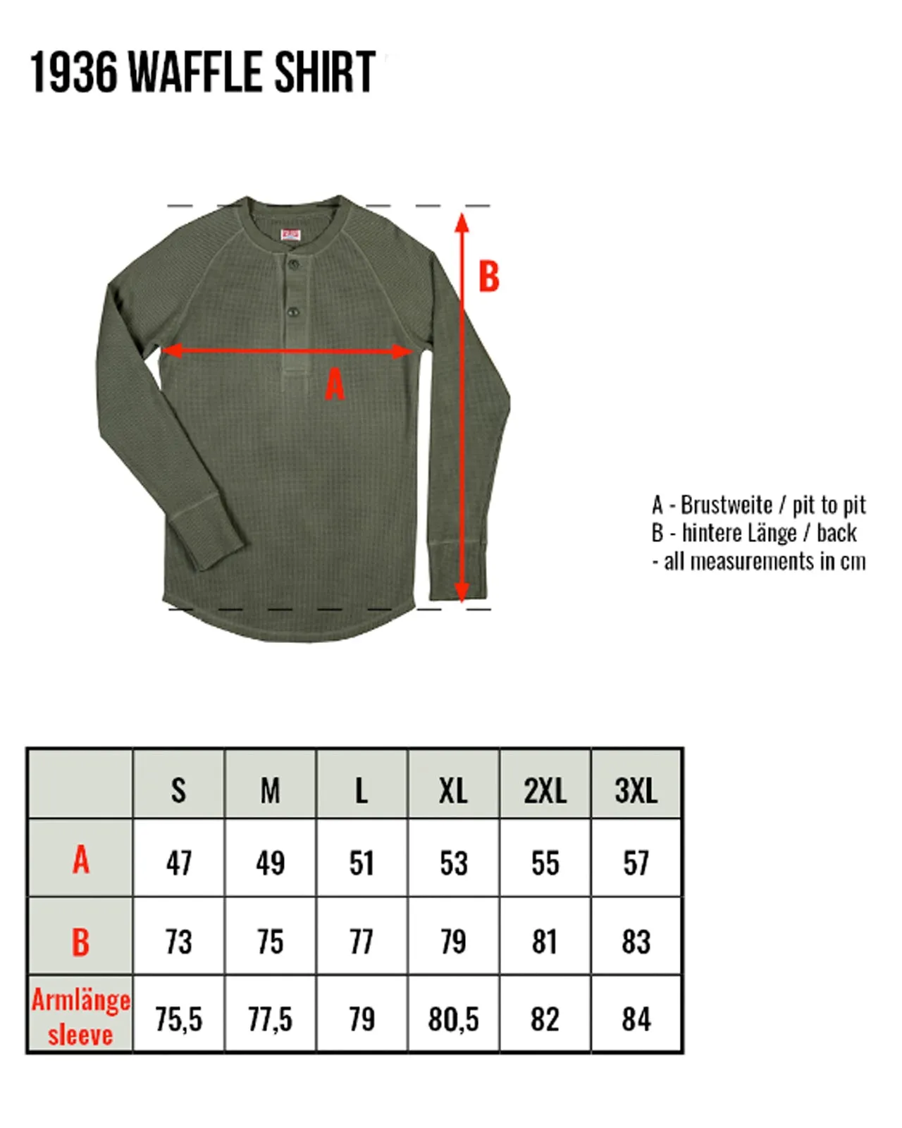 1936 Waffle Shirt Black