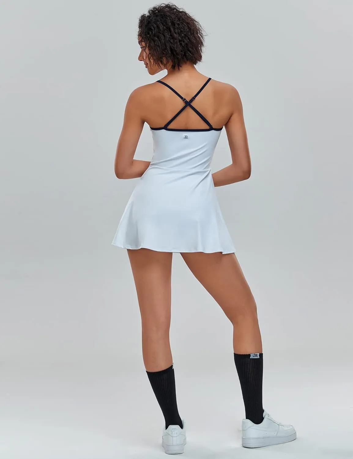 1a1a Womens Tennis Golf Dress with Shorts Pockets Sleeveless Workout Sports Athletic Dresses