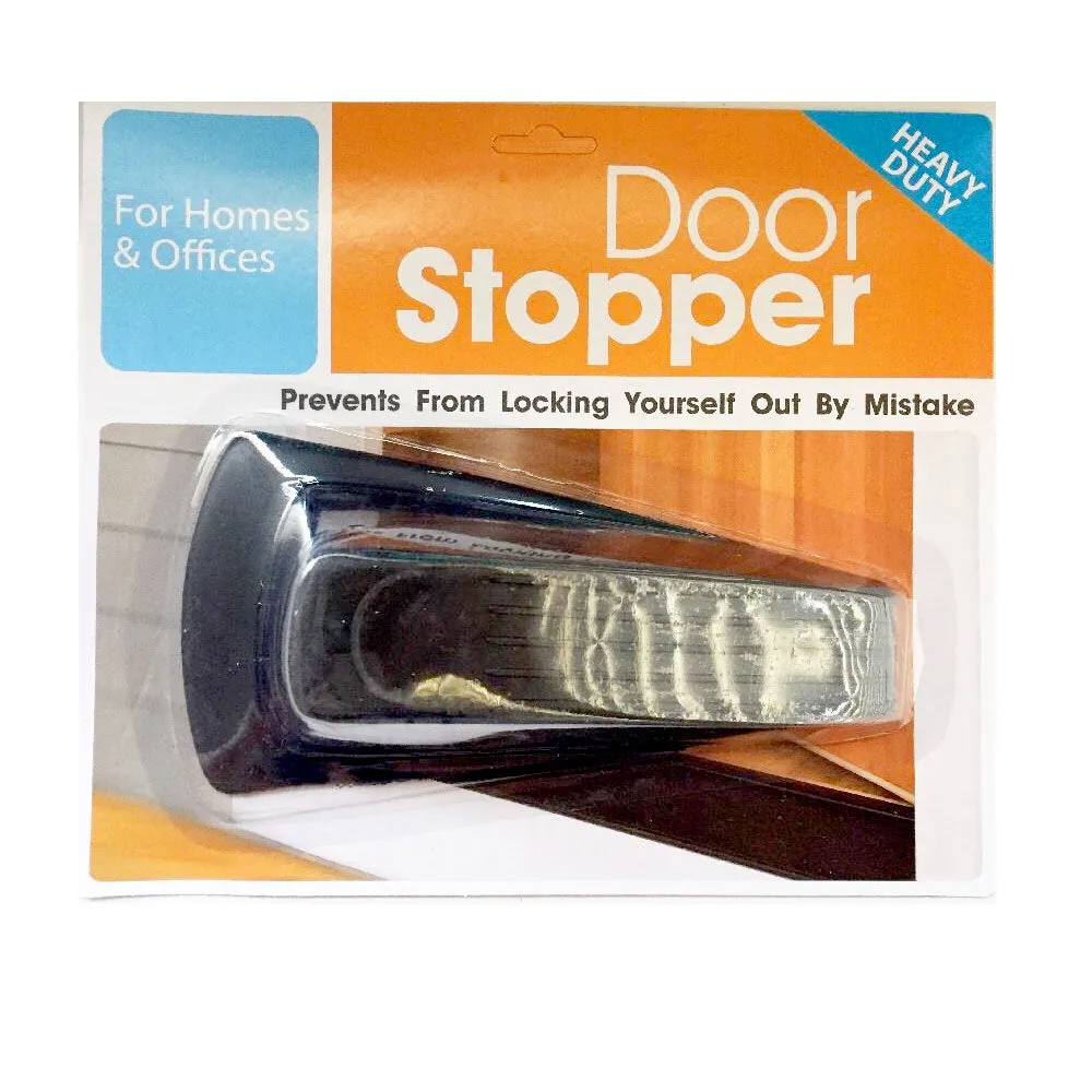 2 Plastic Door Stoppers Jumbo Heavy Duty Large Doorstop Wedges Nonslip Floor Jam