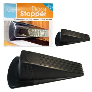 2 Plastic Door Stoppers Jumbo Heavy Duty Large Doorstop Wedges Nonslip Floor Jam