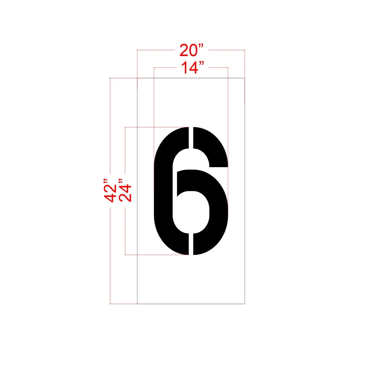 24" Amazon Number Kit Stencil