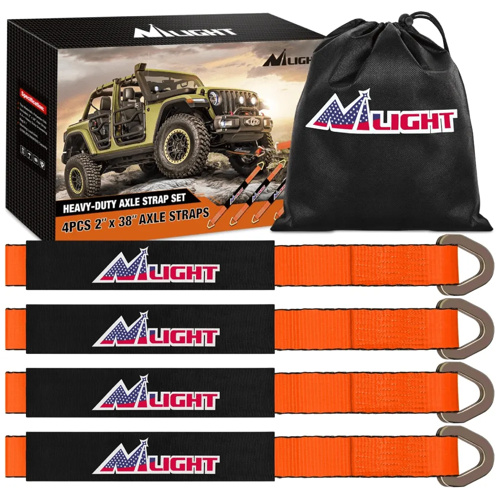 2in x 38in Axle Tie Down Straps 4PCS