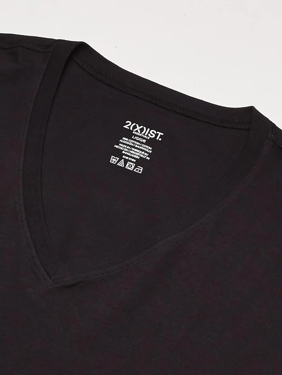 2(X)IST Mens Essential Cotton V-Neck T-Shirt 3-Pack