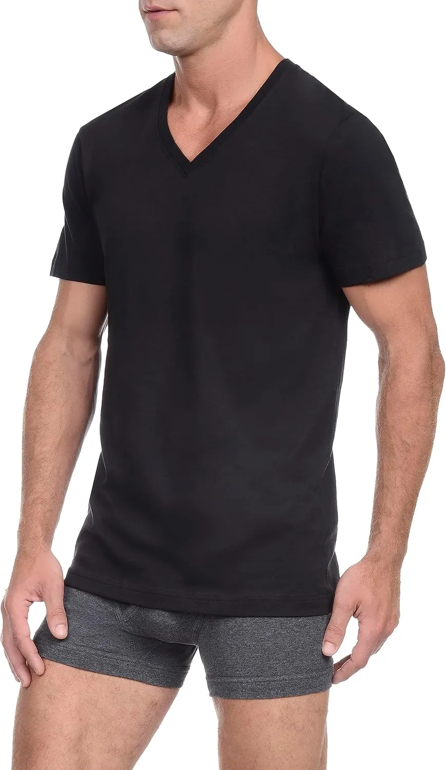 2(X)IST Mens Essential Cotton V-Neck T-Shirt 3-Pack