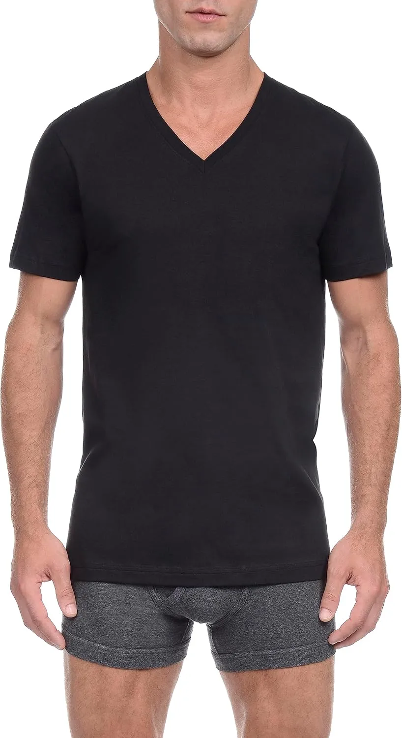 2(X)IST Mens Essential Cotton V-Neck T-Shirt 3-Pack