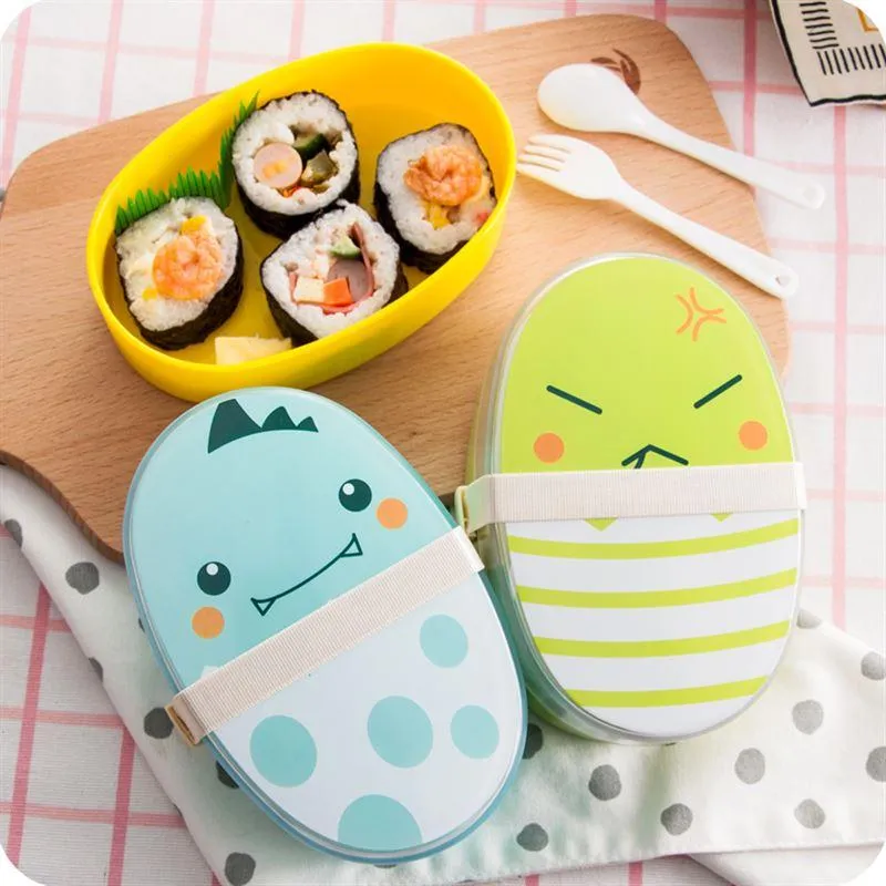 700ml Double Layers Cartoon Plastic Lunch Box