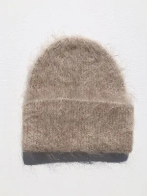 Alpaca Fluffy Beanie - Mushroom