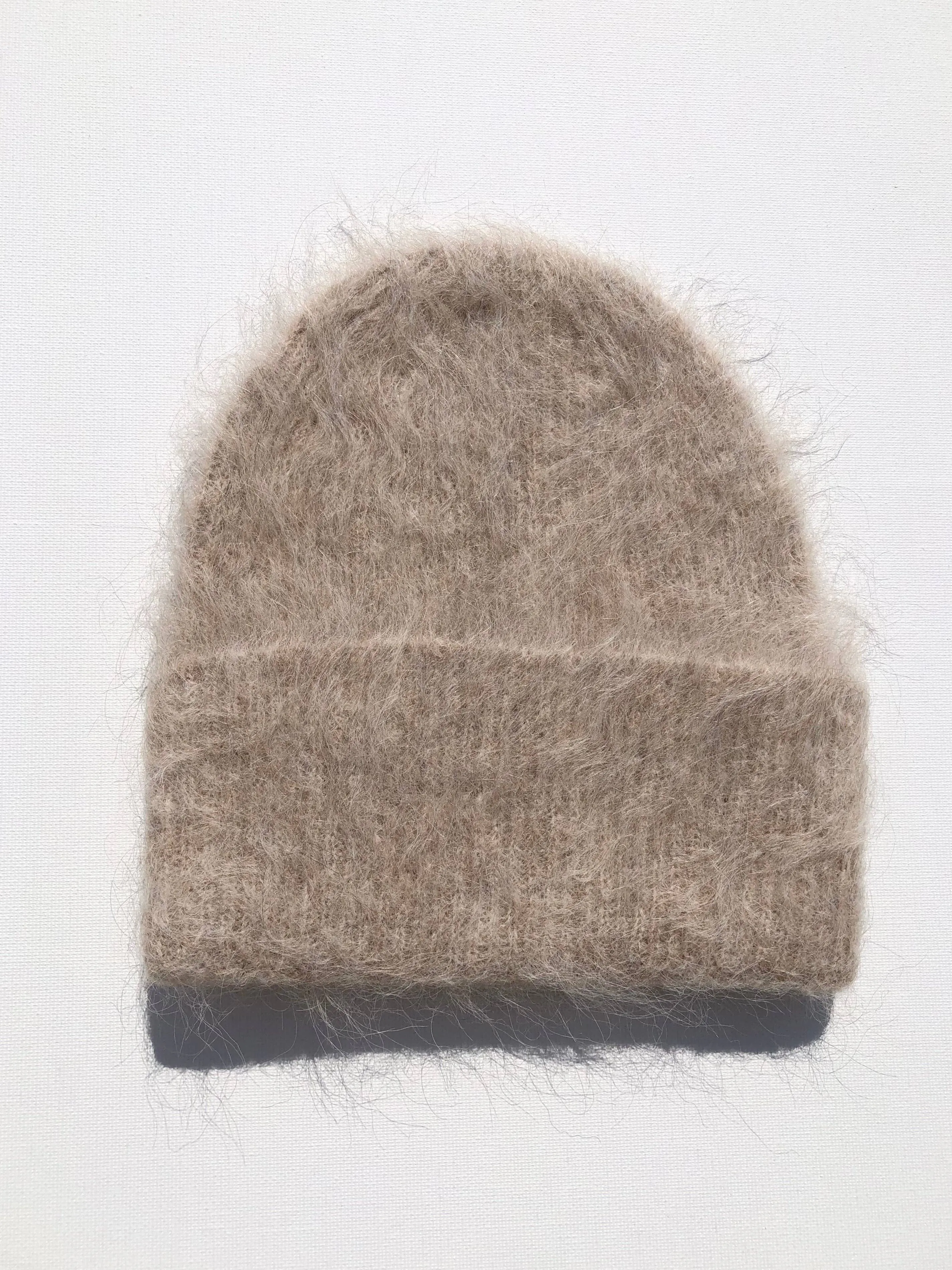 Alpaca Fluffy Beanie - Mushroom