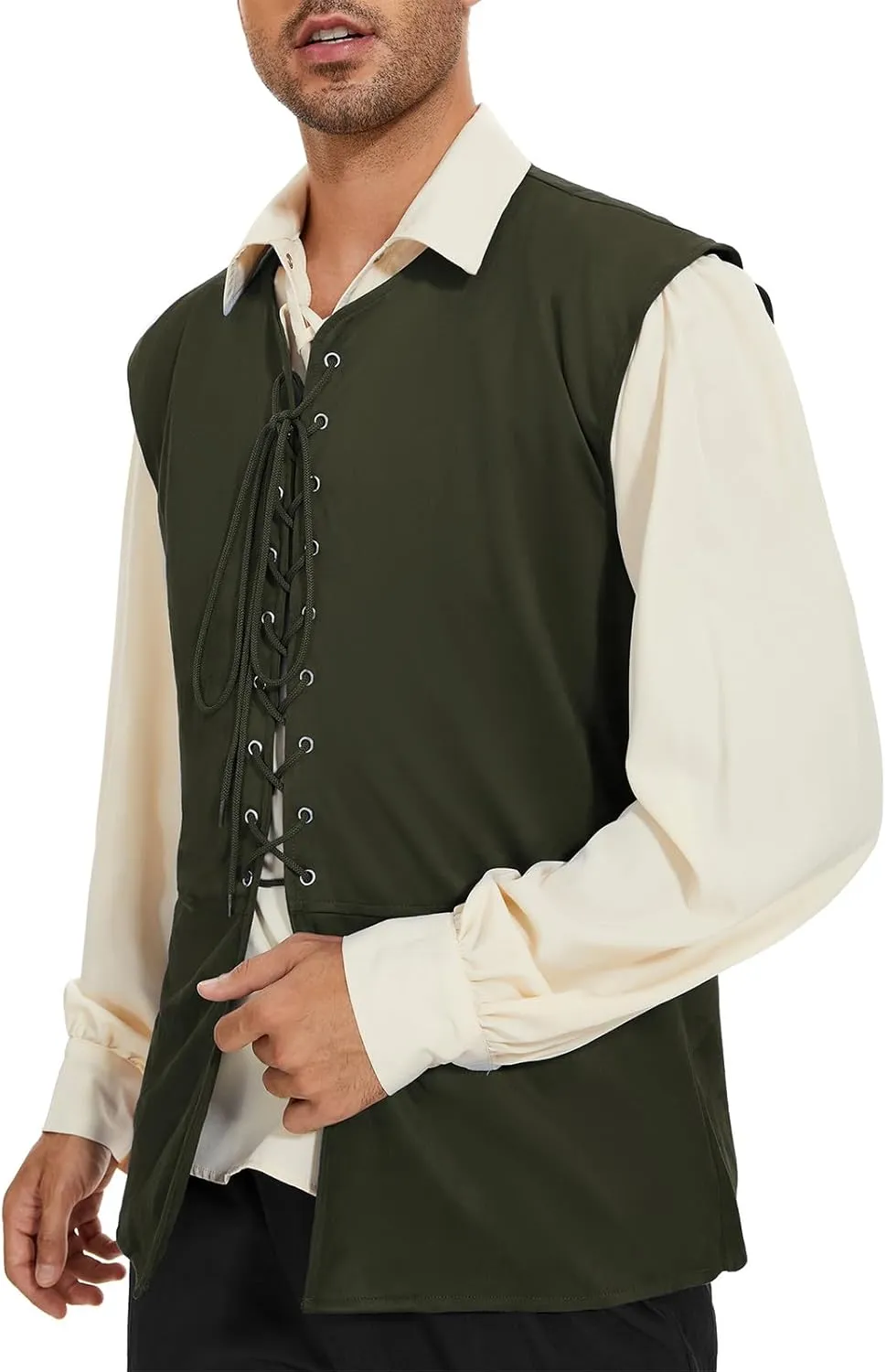 American Trends Renaissance Costume Men Pirate Vest Renaissance Viking Steampunk Halloween Medieval Costume Men