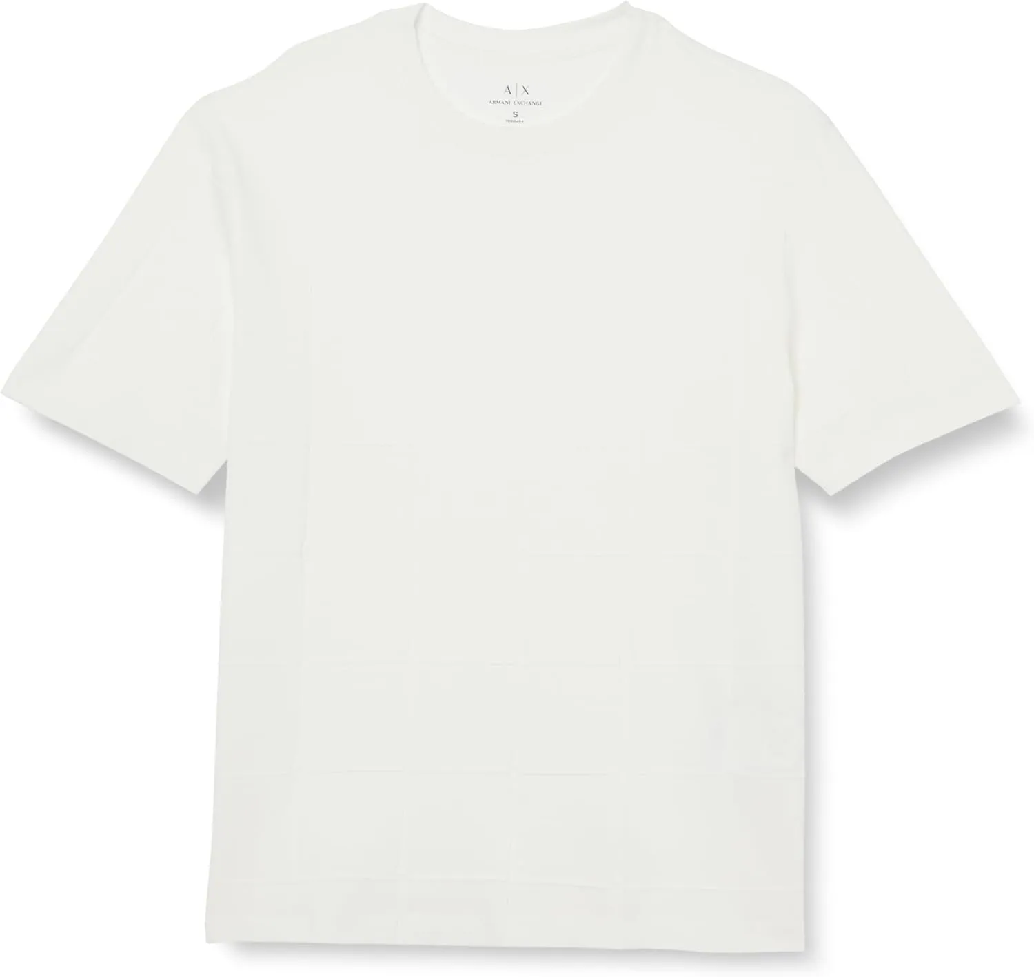 Armani Exchange Men's Small Embroidered Stacked Ax Logo Oversized Fit Tee