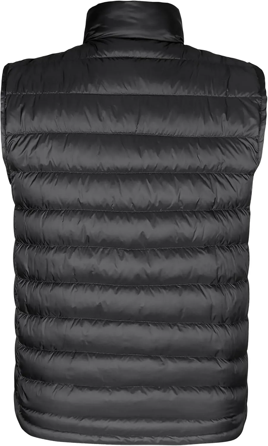 Bakery Men's Down Vest Lightweight Packable Puffer Vest Stand Collar Down Vest Zipper Sleeveless Jacket