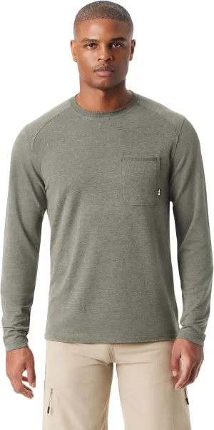 BASS OUTDOOR Men's Long Sleeve 4-Way-Stretch Quick Dry Utili-tee Shirt with Reinforeced Elbow Patches Standard