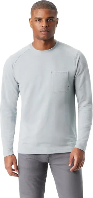 BASS OUTDOOR Men's Long Sleeve 4-Way-Stretch Quick Dry Utili-tee Shirt with Reinforeced Elbow Patches Standard