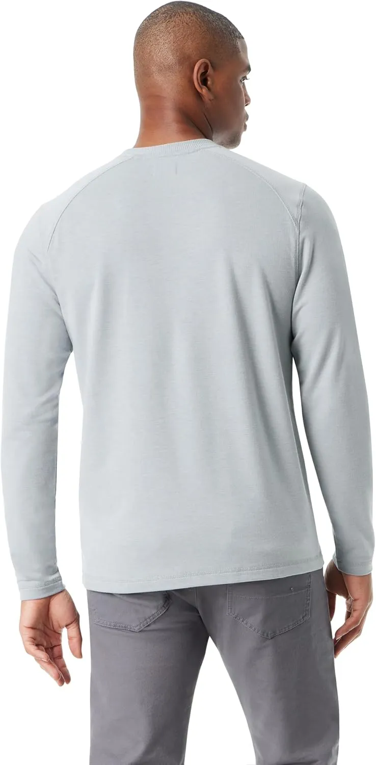 BASS OUTDOOR Men's Long Sleeve 4-Way-Stretch Quick Dry Utili-tee Shirt with Reinforeced Elbow Patches Standard