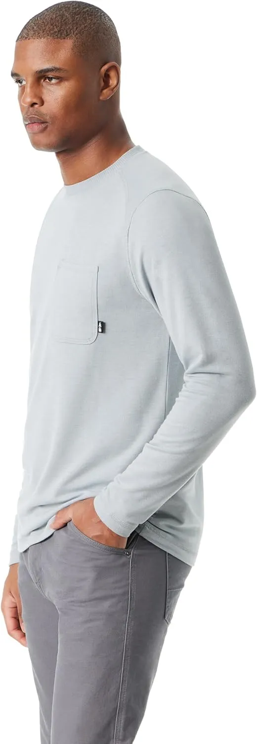 BASS OUTDOOR Men's Long Sleeve 4-Way-Stretch Quick Dry Utili-tee Shirt with Reinforeced Elbow Patches Standard