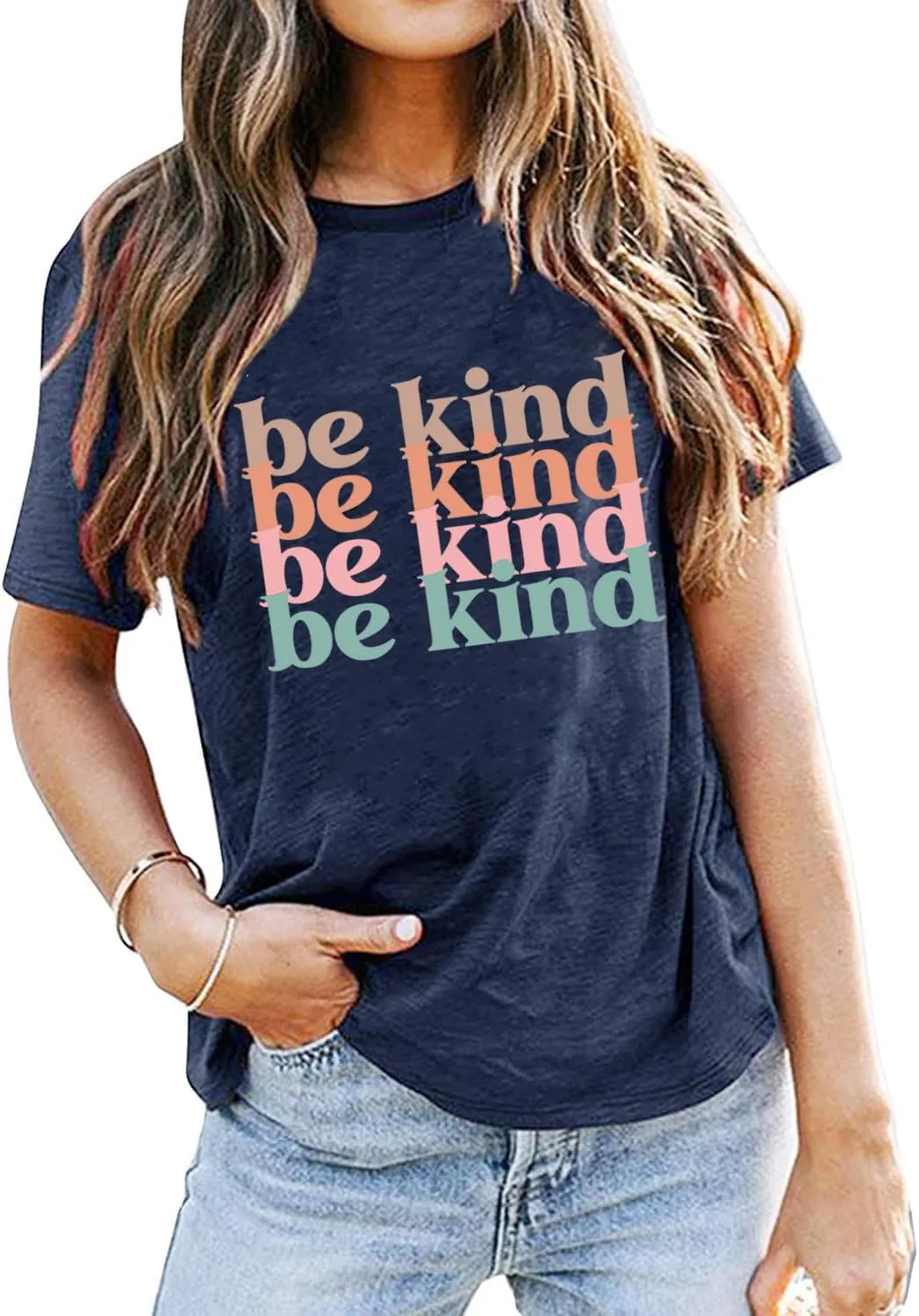Be Kind Shirt Women Funny Inspirational Kindness Tshirts Teacher Graphic Tee Summer Casual Short Sleeve Tops