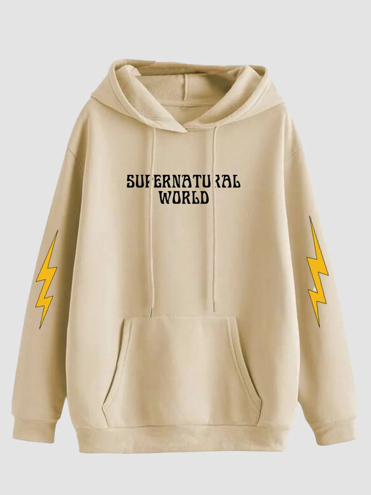 Beige Fantasy: Stylish Men's Illusions Hoodie