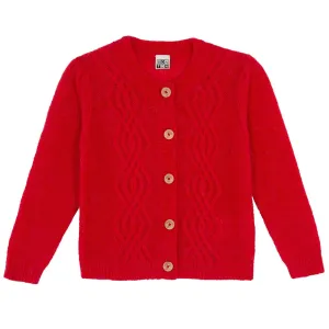 Bernard Red Cardigan  - FINAL SALE