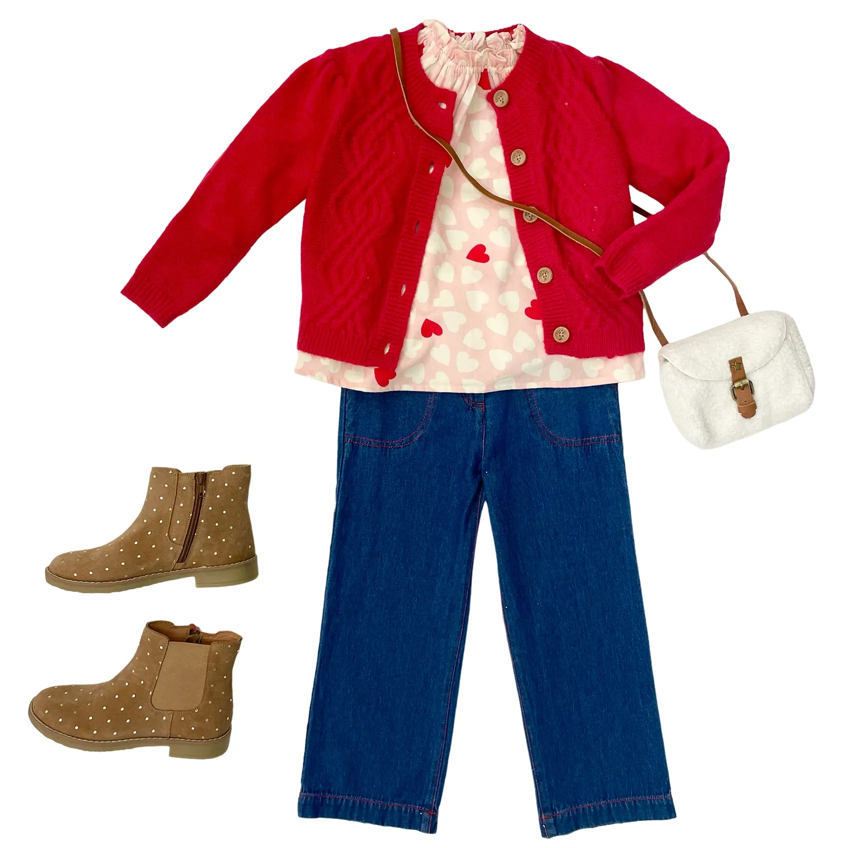 Bernard Red Cardigan  - FINAL SALE
