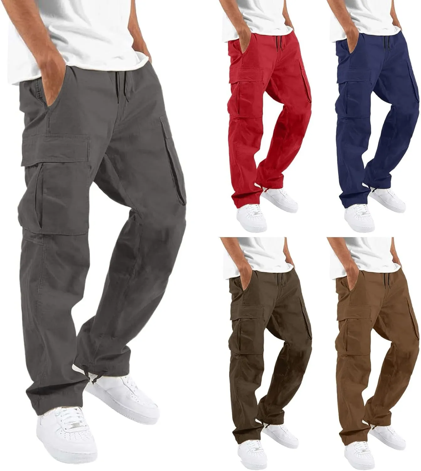 Big and Tall Cargo Pants for Men Sweatpants for Men Sweatpants Mens Fashion Joggers Sports Pants Mens Yoga Sweatpants