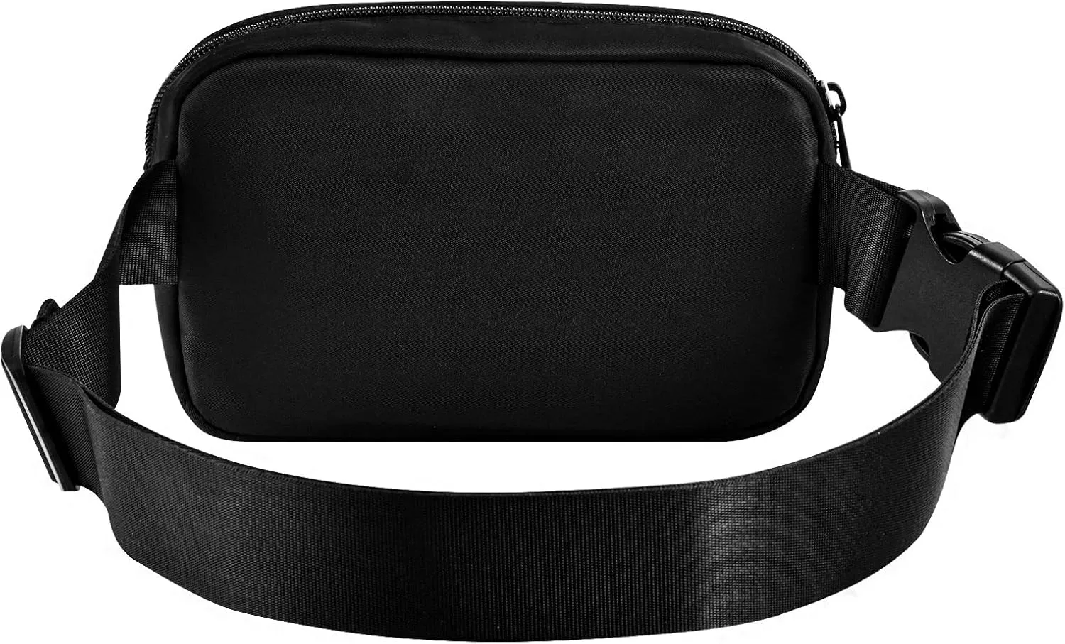 Black Fanny Pack for Women Men Belt Bag Crossbody Waist Pouch Waterproof Everywhere Purse Fashion Sling Bag for Running Hiking Workout Walking