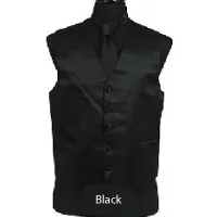 Black Mens Solid Vest