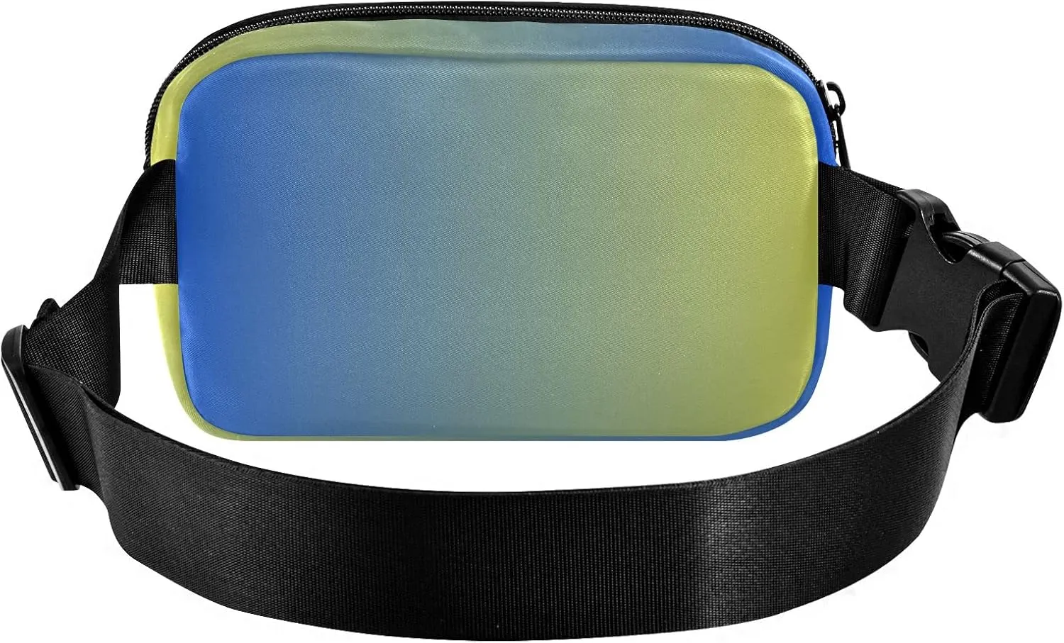 Blue Yellow Gradient Fanny Pack for Women Men Belt Bag Crossbody Waist Pouch Waterproof Everywhere Purse Fashion Sling Bag for Running Hiking Workout Walking