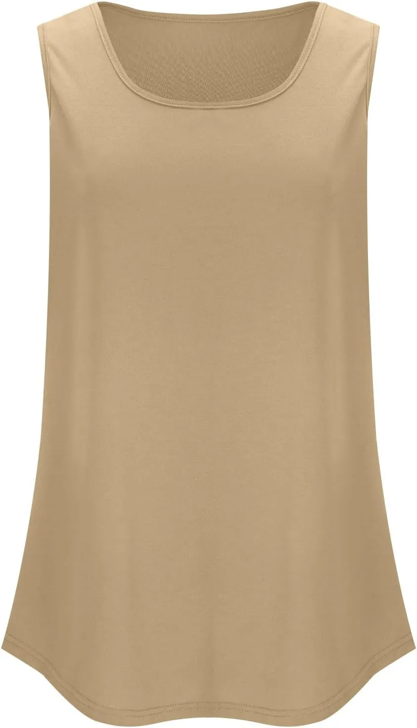 Boat Neck Vests for Women Summer Fall Sleeveless Loose Fit Cami Tank Basic Top Vests Women 2025 Fashion Y2K