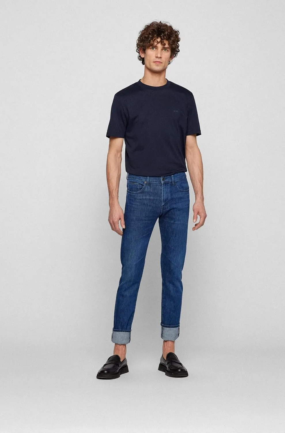 BOSS Men's Small Logo Cotton Crewneck T-Shirt