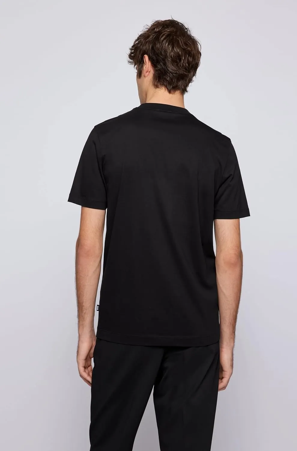 BOSS Men's Small Logo Cotton Crewneck T-Shirt