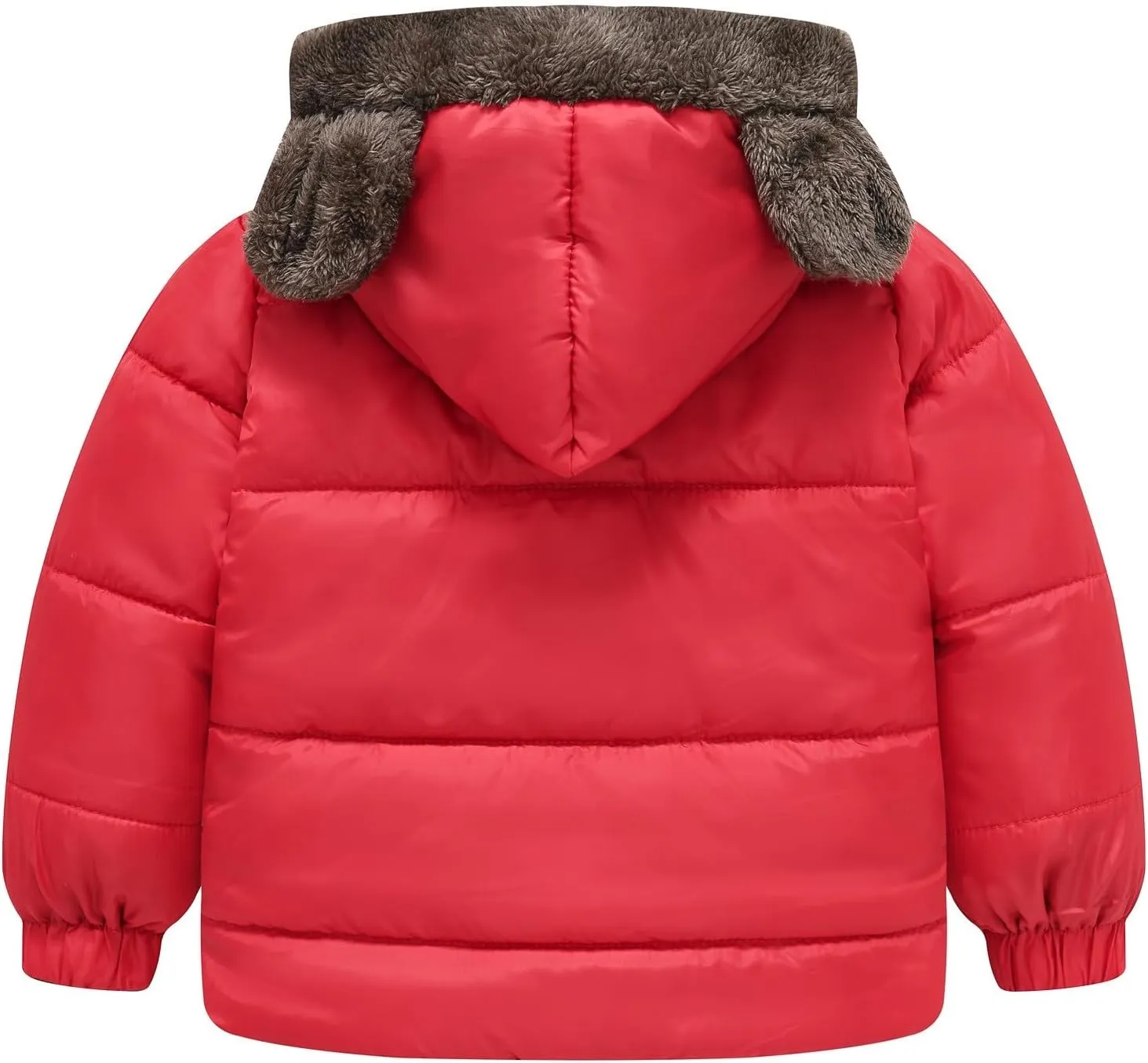 Boys And Girls Middle Children Solid Color Ears Cute Pocket Short Cotton Padded Children's Coat Coat 5t