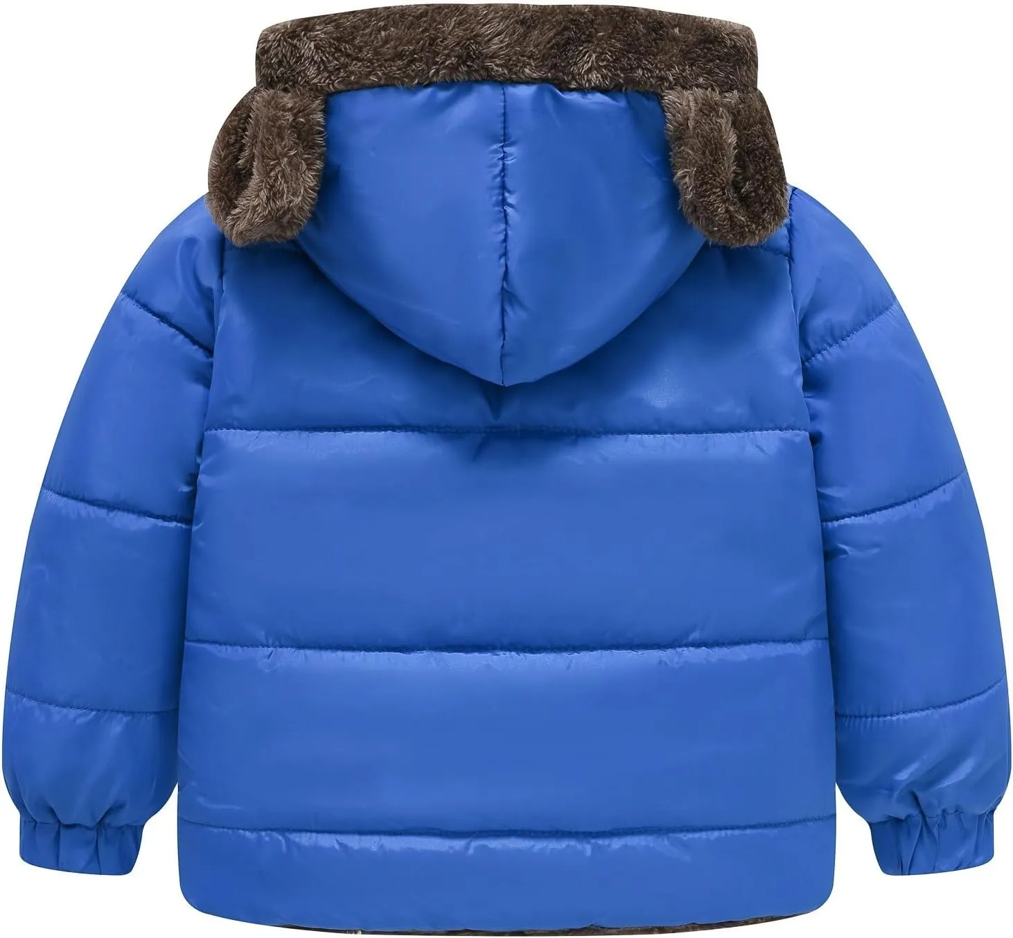 Boys And Girls Middle Children Solid Color Ears Cute Pocket Short Cotton Padded Children's Coat Coat 5t