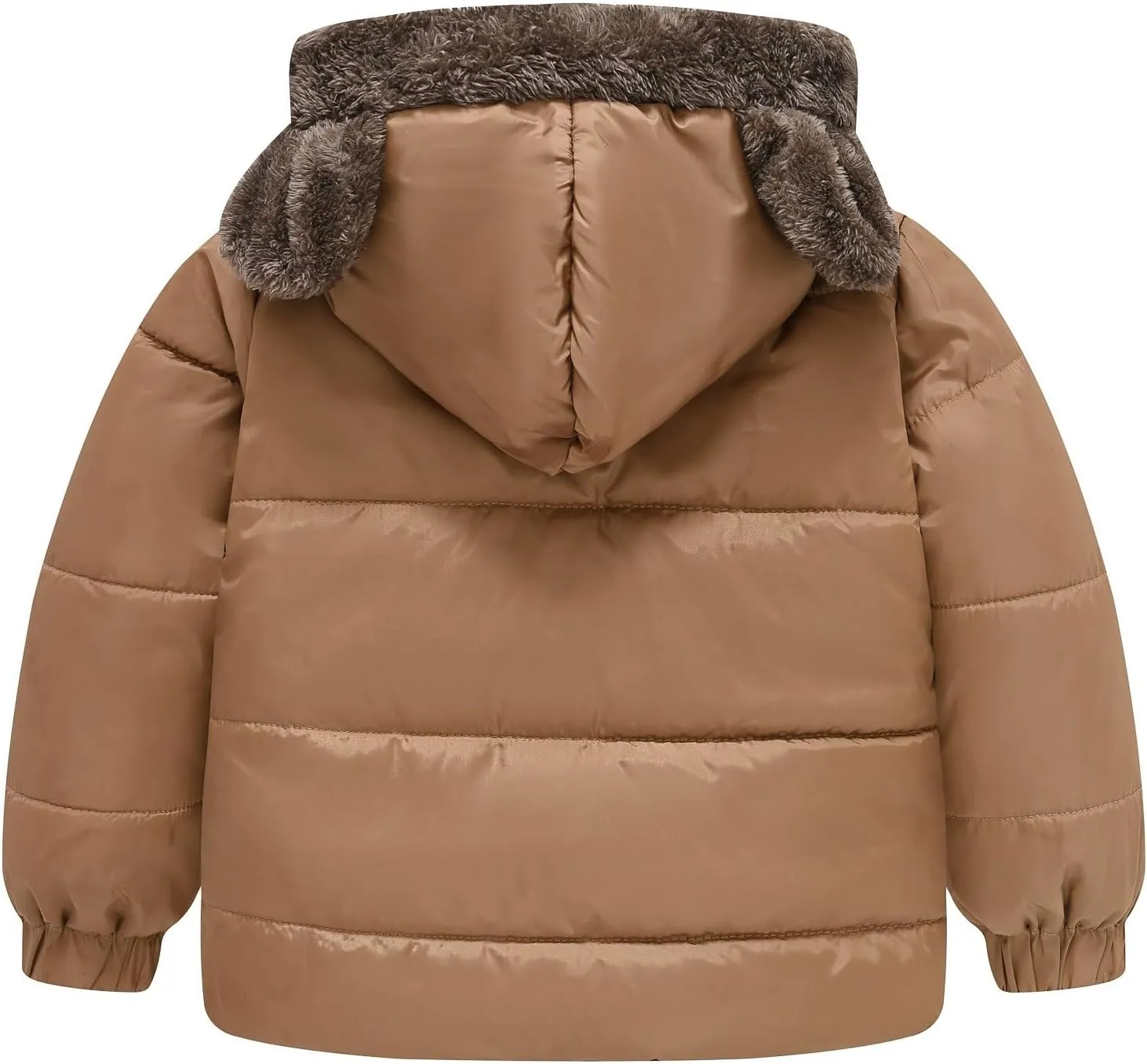 Boys And Girls Middle Children Solid Color Ears Cute Pocket Short Cotton Padded Children's Coat Coat 5t