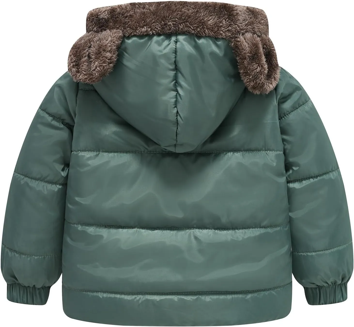 Boys And Girls Middle Children Solid Color Ears Cute Pocket Short Cotton Padded Children's Coat Coat 5t