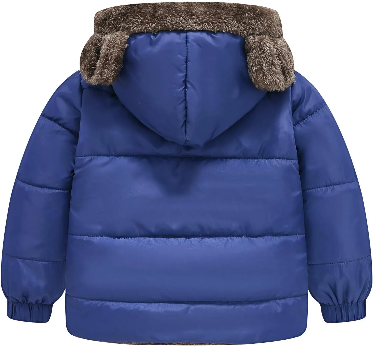 Boys And Girls Middle Children Solid Color Ears Cute Pocket Short Cotton Padded Children's Coat Coat 5t