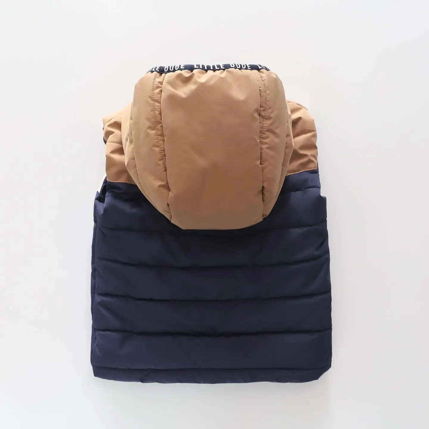 Brown Hooded Puffer Vest