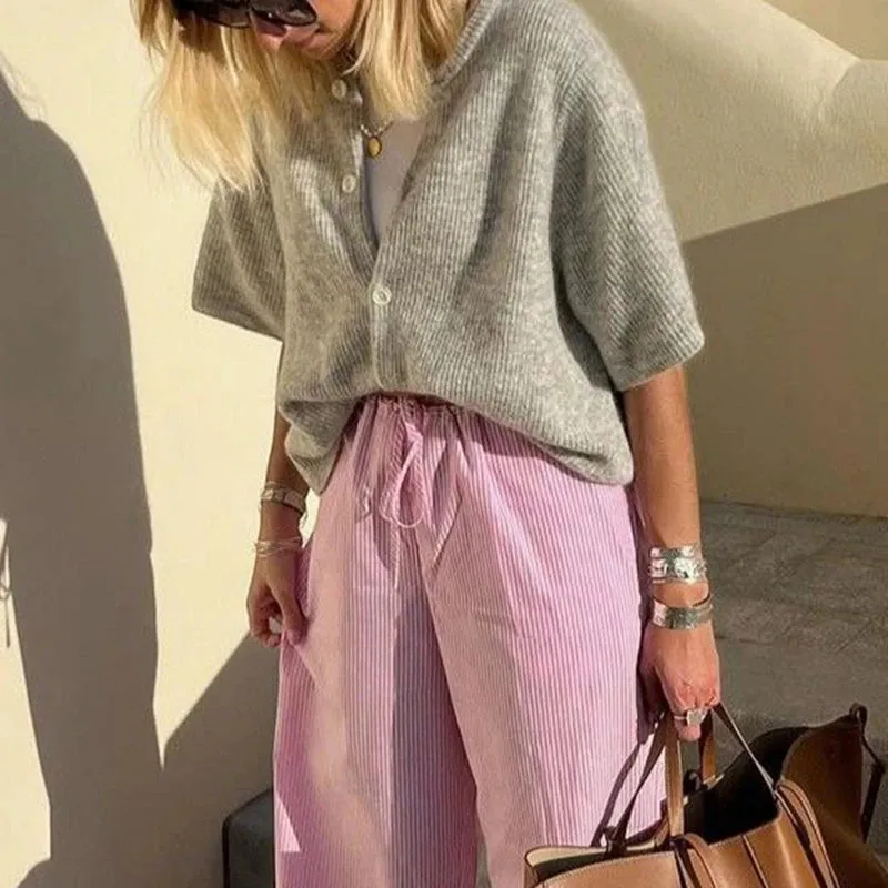 Button Up Short Sleeve Cardigan