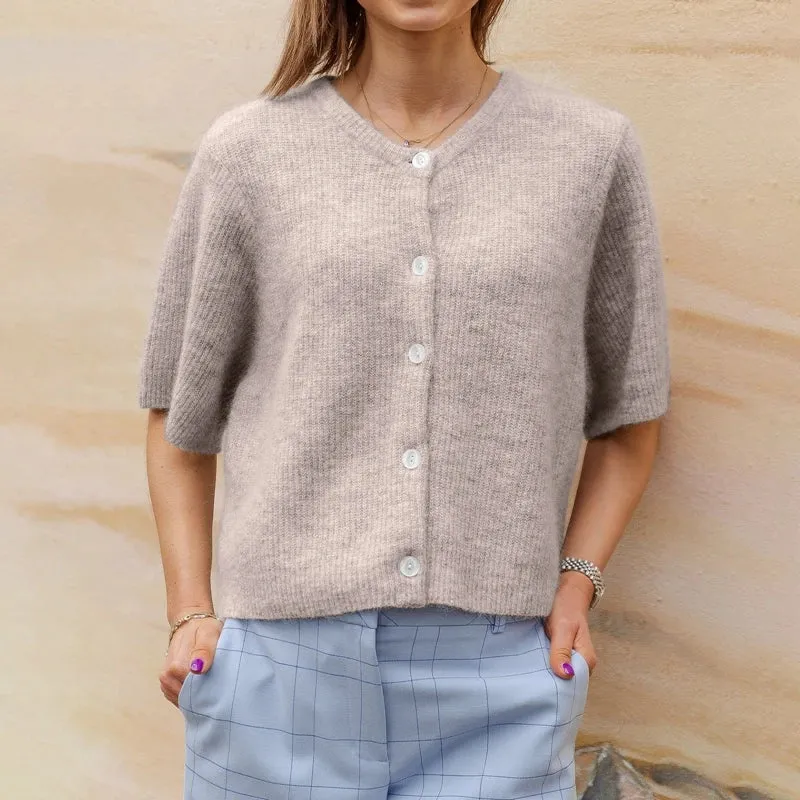 Button Up Short Sleeve Cardigan