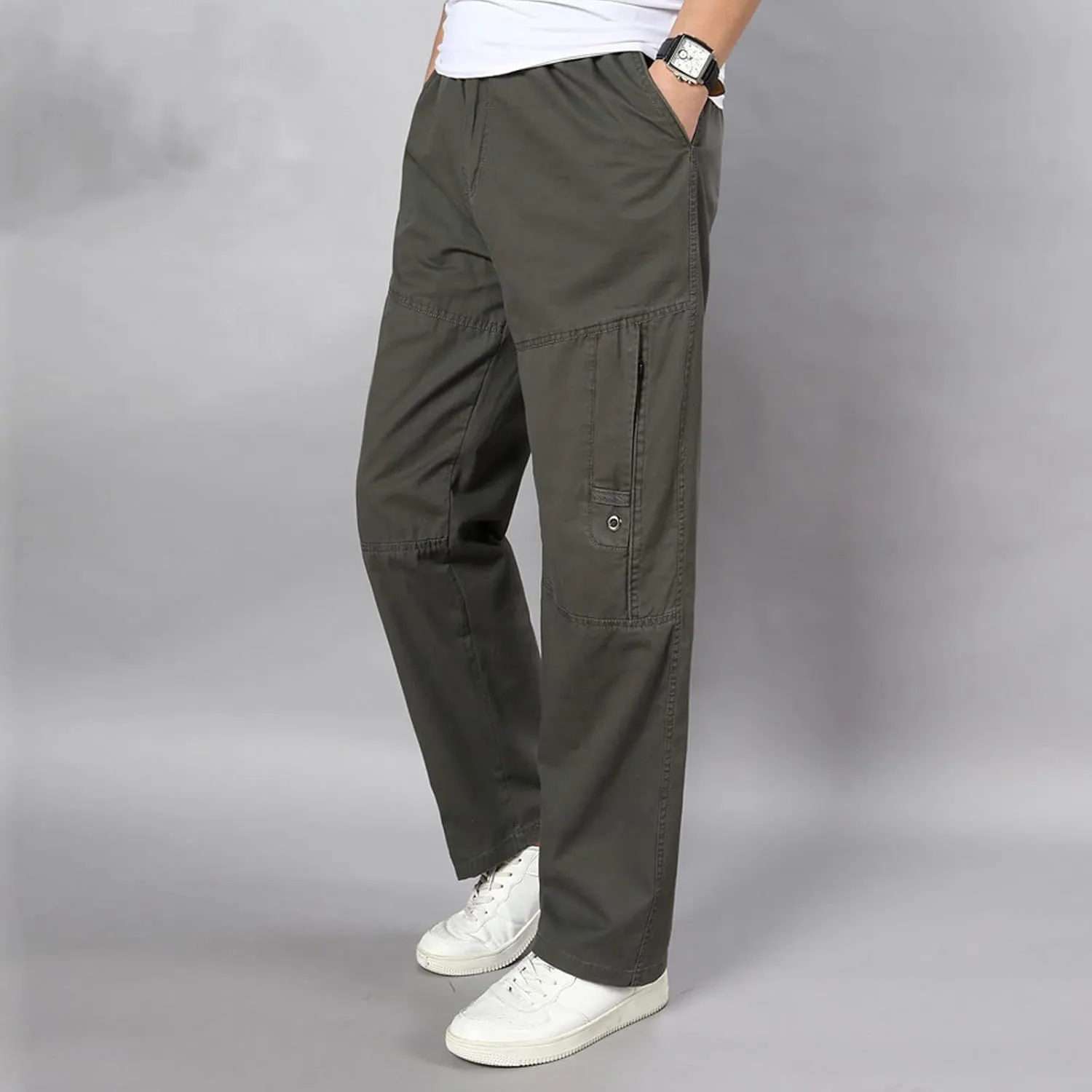 Cargo Pants for Men Joggers Fit Multi Pocket Cargo Pants Casual Fashion Hiking Outdoor Recreation Trousers Long Cargo