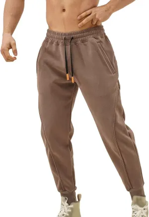 Cargo Sweatpants for Men Mens Lounge Pants Fleece Active Gym Workout Sweat Pants Men's Sweatpants with Pockets Solid