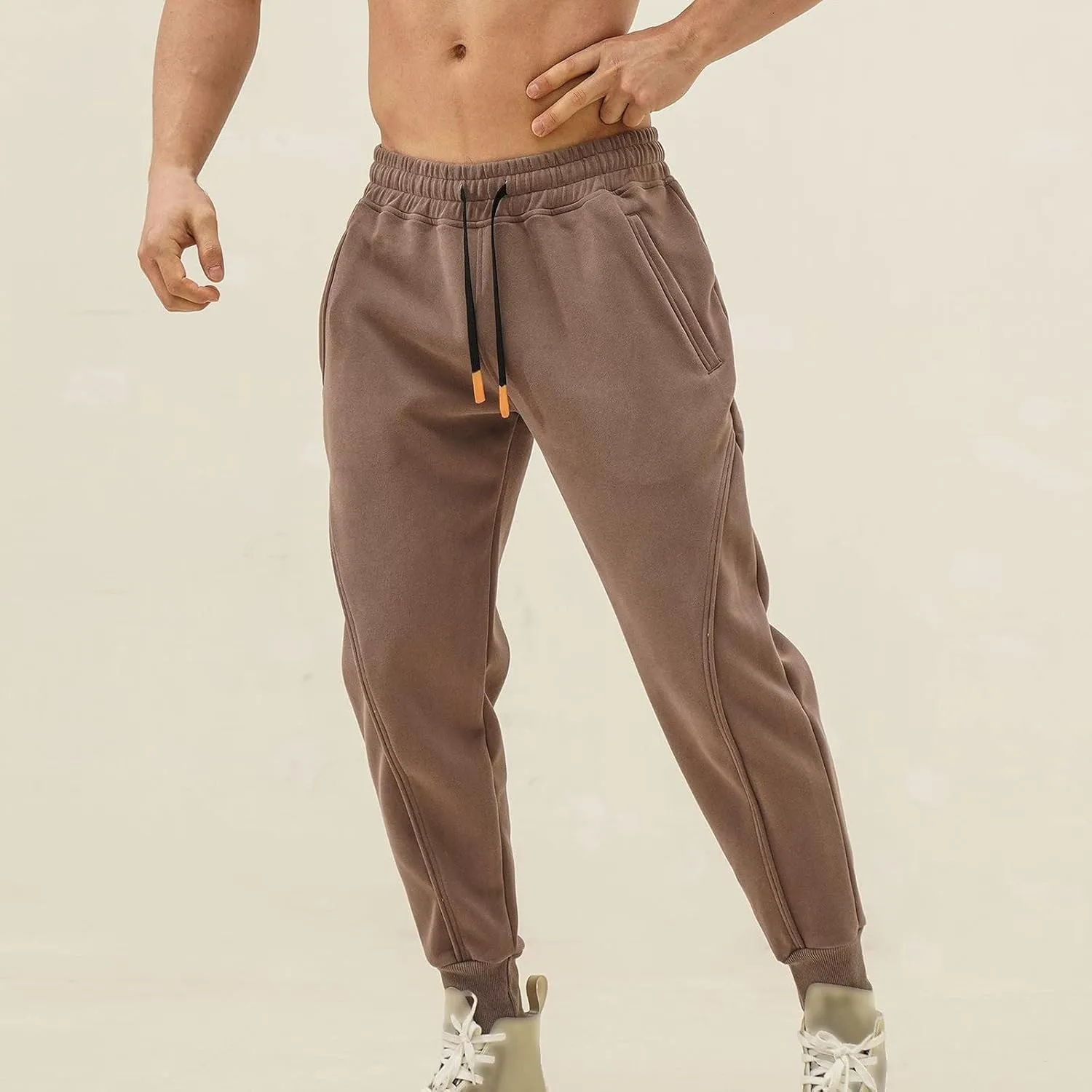 Cargo Sweatpants for Men Mens Lounge Pants Fleece Active Gym Workout Sweat Pants Men's Sweatpants with Pockets Solid