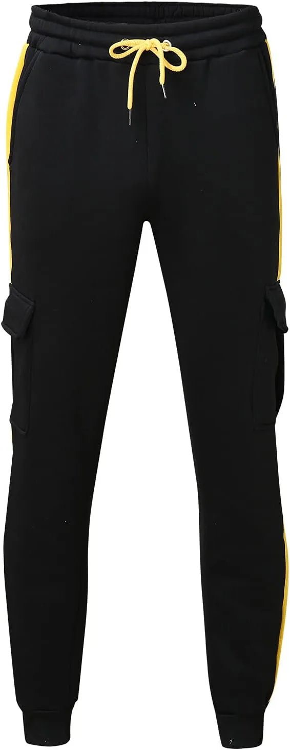 Cargo Sweatpants for Men Mens Lounge Pants Sports Sweatpants Men's Heavyweight Fleece Cargo Sweatpants Elastic Waist