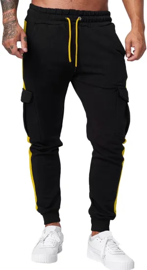 Cargo Sweatpants for Men Mens Lounge Pants Sports Sweatpants Men's Heavyweight Fleece Cargo Sweatpants Elastic Waist