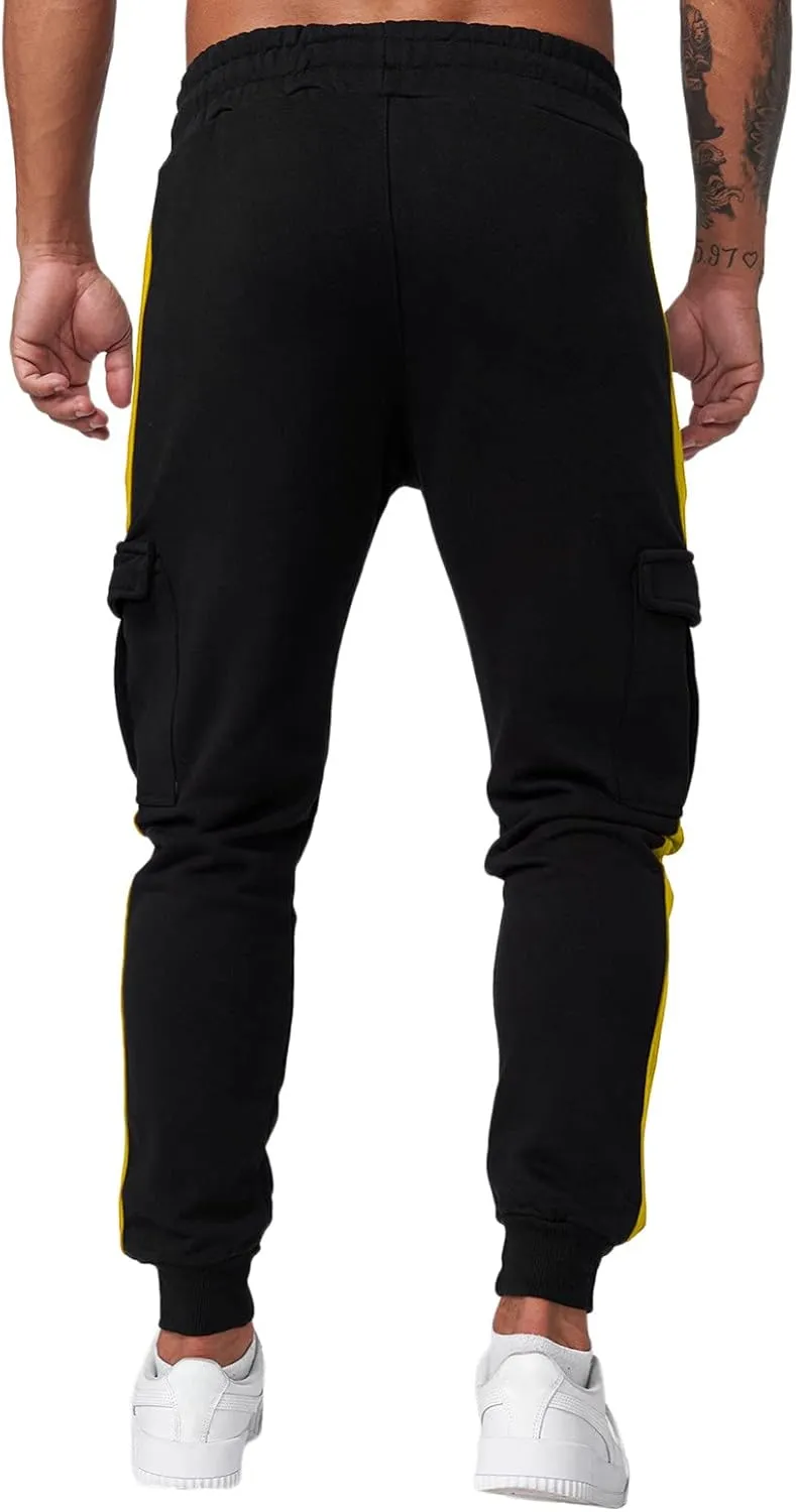 Cargo Sweatpants for Men Mens Lounge Pants Sports Sweatpants Men's Heavyweight Fleece Cargo Sweatpants Elastic Waist