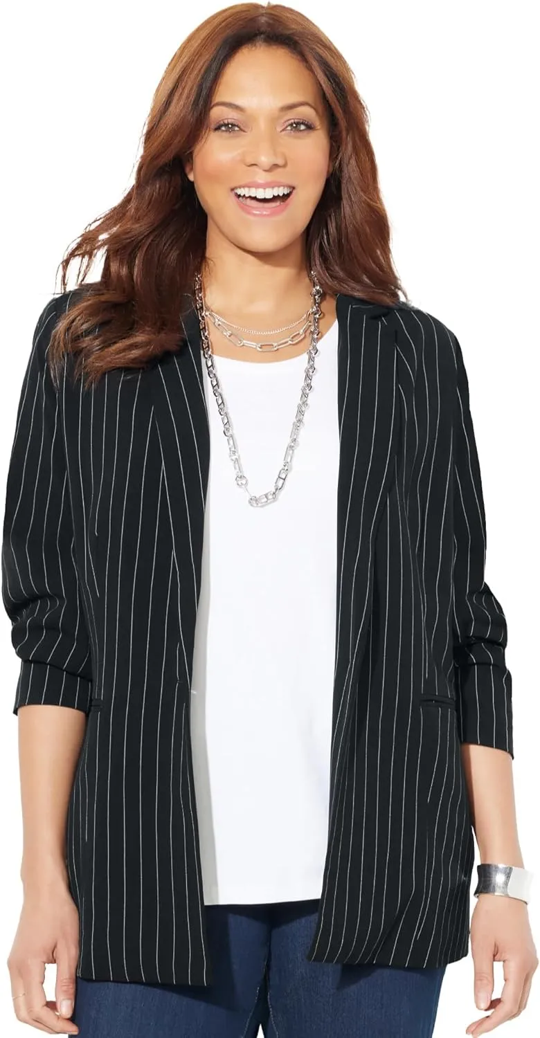 Catherines Women's Plus Size Right Fit; Blazer
