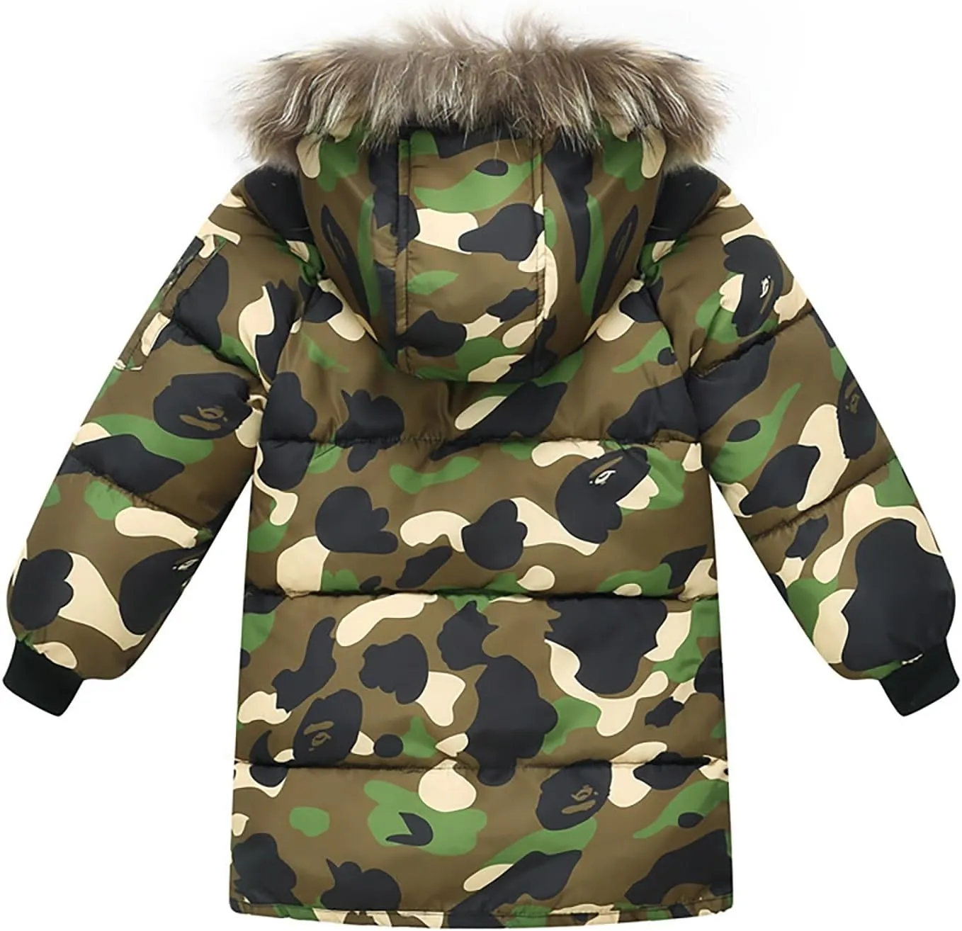 Children's Down Cotton Padded Jacket Autumn Winter Cotton Long Coat for Boys Girls Winter  Hood Kids Jackets Girls
