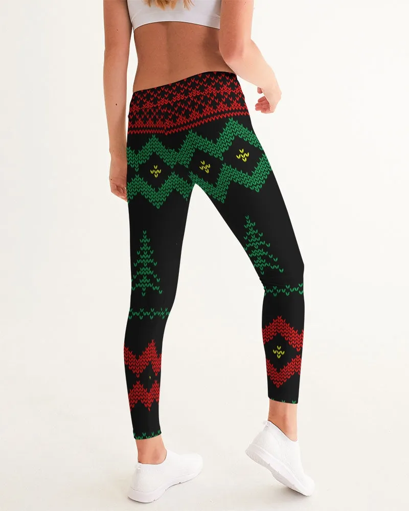 Christmas Merry Sweatshirt (Sweater) Black Women's Yoga Pants