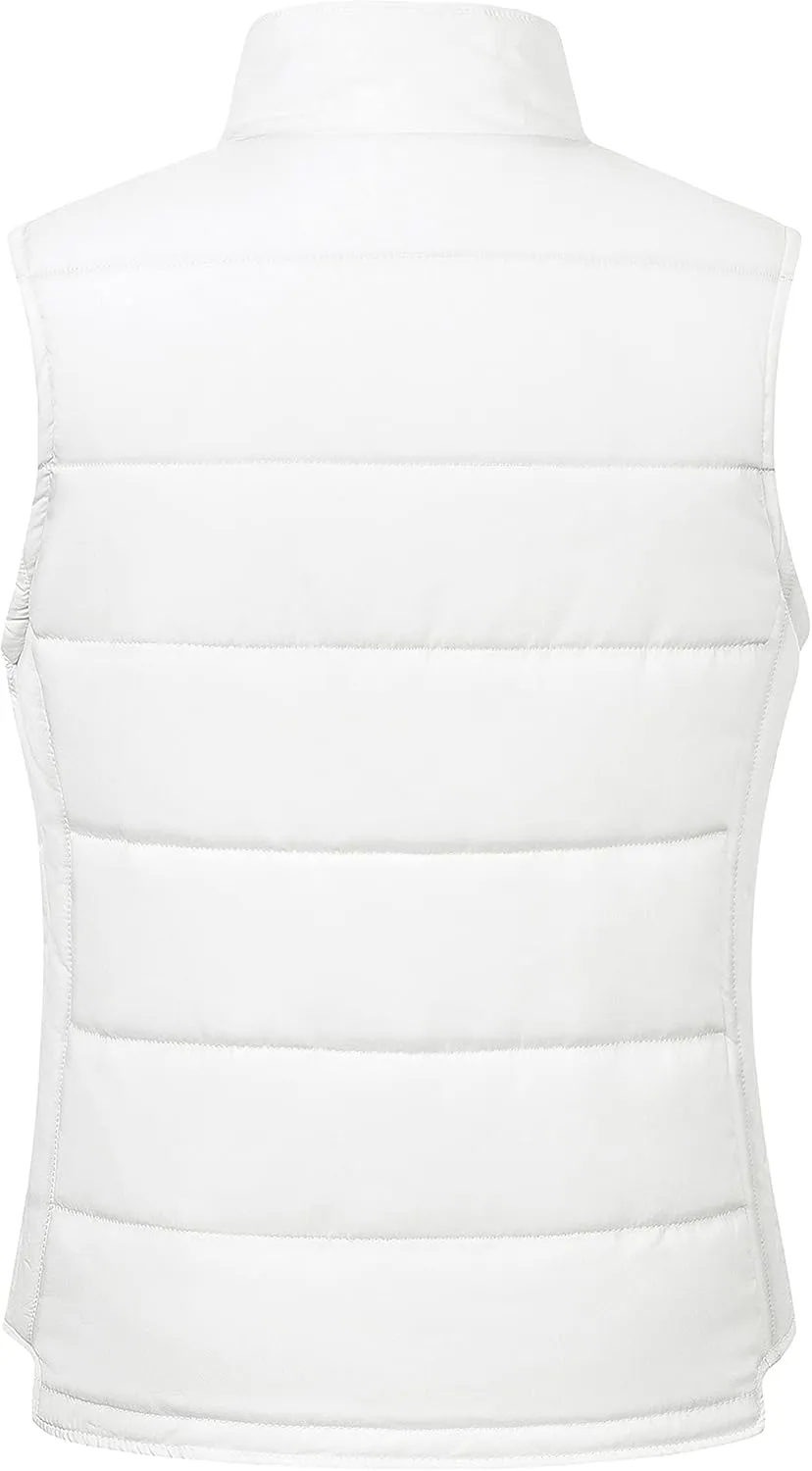 Chrisuno Women's Winter Vests Outerwear Lightweight Quilted Puffer Utility Vest