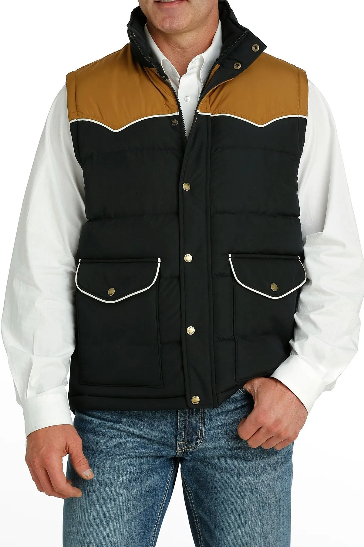 Cinch Men's Black Quilted Vest