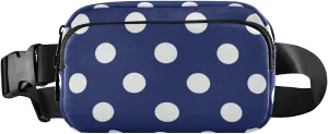 Circles Dots Blue Fanny Pack for Women Men Belt Bag Crossbody Waist Pouch Waterproof Everywhere Purse Fashion Sling Bag for Running Hiking Workout Walking Travel